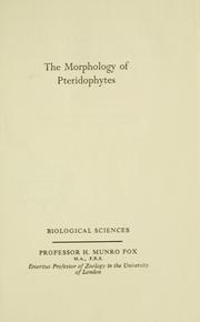 Cover of: The morphology of pteridophytes by K. R. Sporne