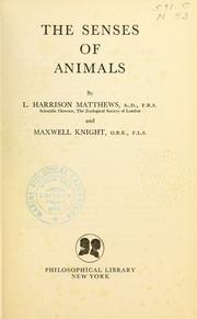 Cover of: The senses of animals