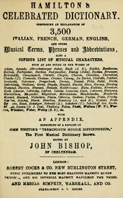 Cover of: Hamilton's celebrated dictionary by Hamilton, James Alexander