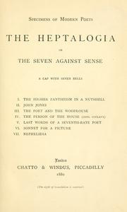 Cover of: The heptalogia by Algernon Charles Swinburne, Algernon Charles Swinburne