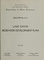 Cover of: Lake Davis recreation development plan. | California. Dept. of Water Resources.
