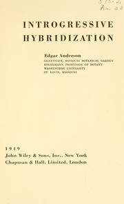 Introgressive hybridization by Anderson, Edgar