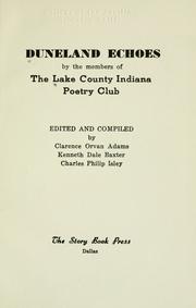 Duneland echoes by Lake County Indiana Poetry Club.