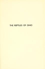Cover of: The reptiles of Ohio.