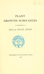 Cover of: Plant growth substances