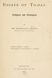 Cover of: Essays of today by William Wilberforce Newton
