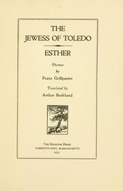 Cover of: The Jewess of Toledo.: Esther.