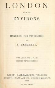 London and its environs by Karl Baedeker (Firm)