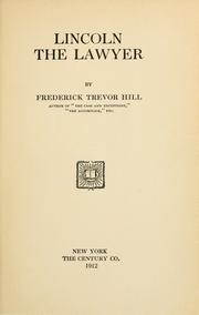 Cover of: Lincoln, the lawyer.