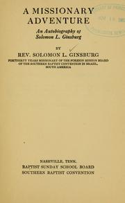 Cover of: A missionary adventure by Solomon L. Ginsburg