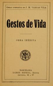 Cover of: Gestos de vida by José María Vargas Vila