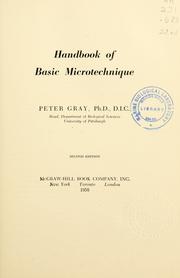 Cover of: Handbook of basic microtechnique.