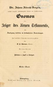 Gnomon Novi Testamenti by Johann Albrecht Bengel