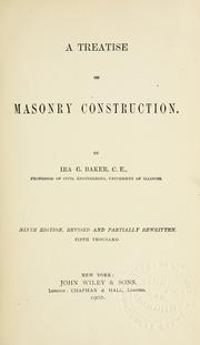 A treatise on masonry construction