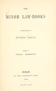 Cover of: The minor law-books