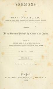Cover of: Sermons by Henry Melvill