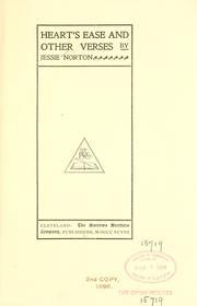 Cover of: Heart's ease and other verses