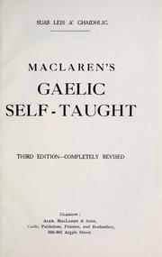 MacLaren's Gaelic self-taught by James MacLaren