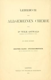Cover of: Lehrbuch der allgemeinen chemie