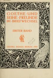 Cover of: Goethe und seine freunde im briefwechsel