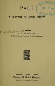 Cover of: Paul by Meyer, F. B.
