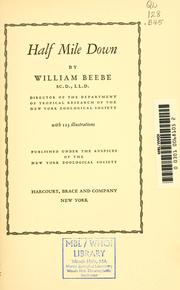 Cover of: Half mile down by William Beebe