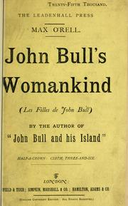 Cover of: John Bull's womankind: (Les filles de John Bull)