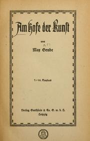 Cover of: Am hofe der kunst