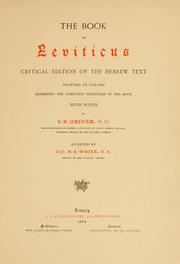 Cover of: The sacred books of the Old Testament: a critical edition of the Hebrew text printed in colors