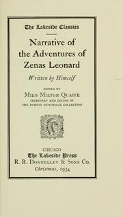 Cover of: Narrative of the adventures of Zenas Leonard