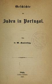 Cover of: Geschichte der Juden in Portugal.