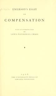 Cover of: Emerson's essay on compensation