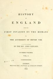 Cover of: The history of England, from the first invasion by the Romans ...