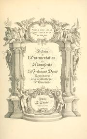 Cover of: Histoire de l'ornementation des manuscrits by Ferdinand Denis