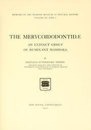 Cover of: The Merycoidodontidae, an extinct group of ruminant mammals.