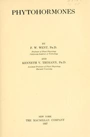 Phytohormones by F. W. Went
