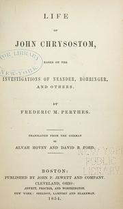 Cover of: Life of John Chrysostom