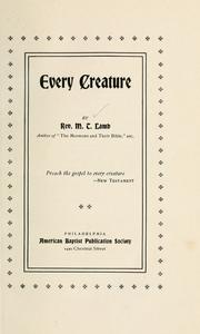 Cover of: Every creature