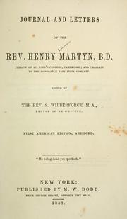 Journal and letters of the Rev. Henry Martyn by Henry Martyn