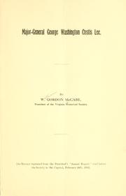 Cover of: Major-General George Washington Custis Lee.