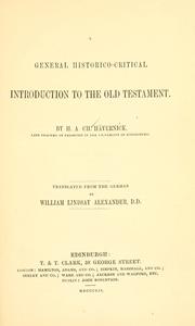 Cover of: A general historico-critical introduction to the Old Testament.