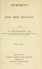 Cover of: Sermons for the people by F. D. Huntington