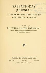 Cover of: Sabbath-day journeys by William Justin Harsha