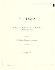 Cover of: Our family. by Sarah Edwards Henshaw
