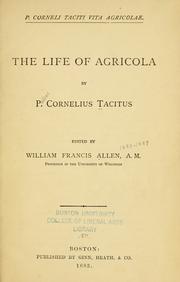 Cover of: P. C orneli Taciti Vita Agricolae. by P. Cornelius Tacitus