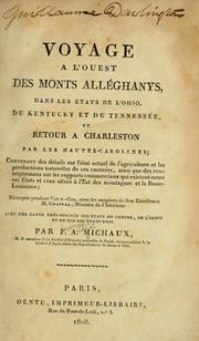 Cover of: Voyage à l'ouest des monts Alléghanys by François André Michaux