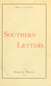 Cover of: Southern letters