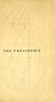 Cover of: The presidency.