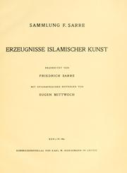 Cover of: Erzeugnisse islamischer Kunst