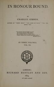 Cover of: In honour bound | Gibbon, Charles